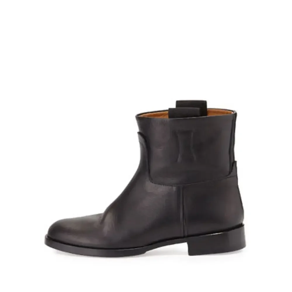 Rag & Bone Holly Black Leather Ankle‎ Boots Size 36.5